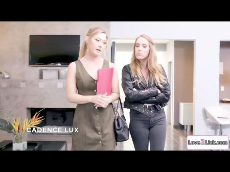 Diminutive Boobs Blonde Heads Down On Her Huge-boobed Real Estate Agent