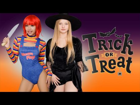 Trick Or Triple Sex - Halloween Pornography