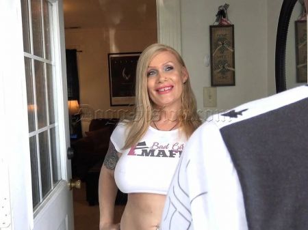 Transexual Stepmother Caught Giving Blow Job