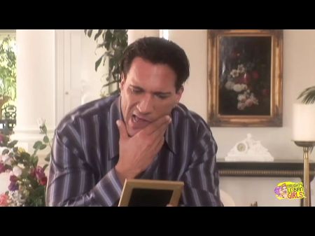 Once Her Husband Leaves The Buxomy Girly-girl Hottie Gets Seduced By Her Insane Dark-haired Maid
