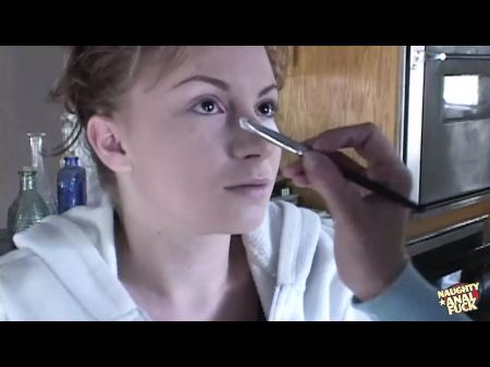 Christie Knocked On The Door And Got Fabulous Make-up So She Could Get Arse Drilled