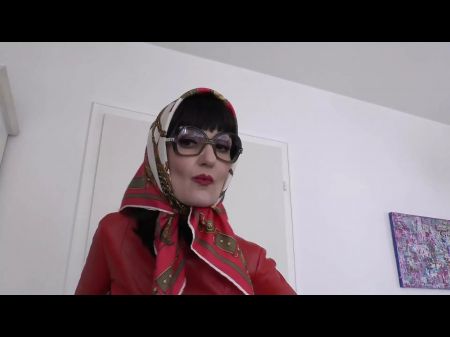 Giant Vintage Glasses Demonstration - Headscarf Stepparent Makes You Cum