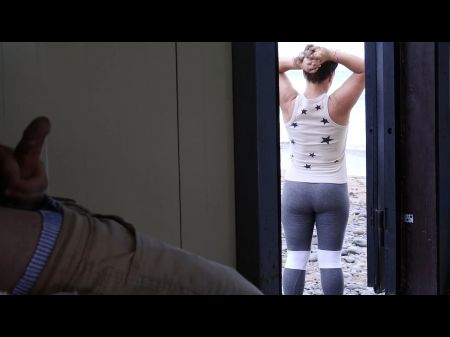 A Stranger Spotted An Exhibitionist And Helped Him Cum In His Panties -