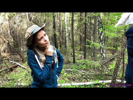 Stranger Arouses , Deep Throats And Fucks Hard In The Forest