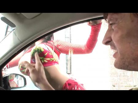 Big-titted Car Wash Woman Takes A Dick As A Cheque