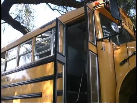 Nice Schoolgirl Takes It From Behind On A School Bus