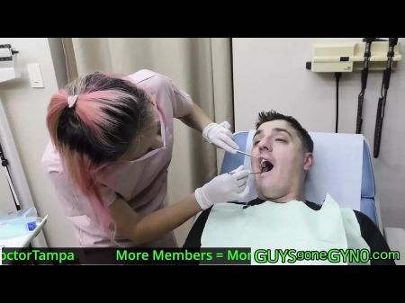 Canada Gets A Dental Exam From Hygienist Channy Crossfire Only On Guysgonegynocom !