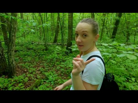 Shy Schoolgirl Helped Me Cum And Showed Her Ultra-kinky Talents ! Risky Bj And Masturbate In The Forest With Birds Singing !