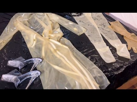 Transparent Latex Masturbation