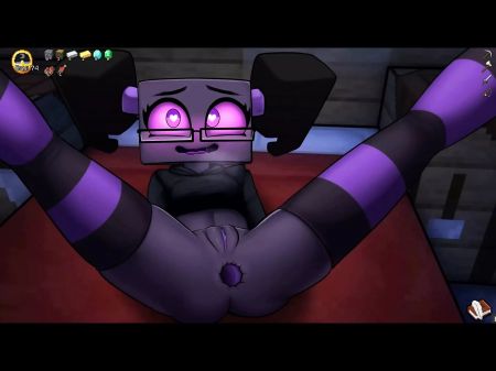 Hornycraft Minecraft Parody Hentai Game Pornplay Ep . 13 Enderman Nymph Puts Big Backside Fuck Beads In Her Backside