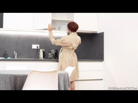 Crazy Mummy Hotwife Ola Ramona Loves Big Black Cock Faux-cock In Milky Pantyhose