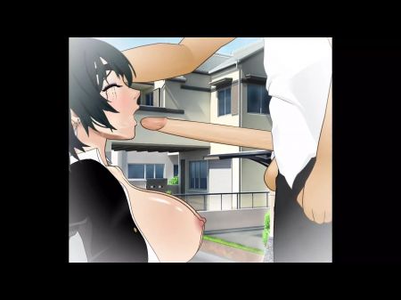 Himeno Bound Up On A Street Pole For Servant Dirty Throatfucking